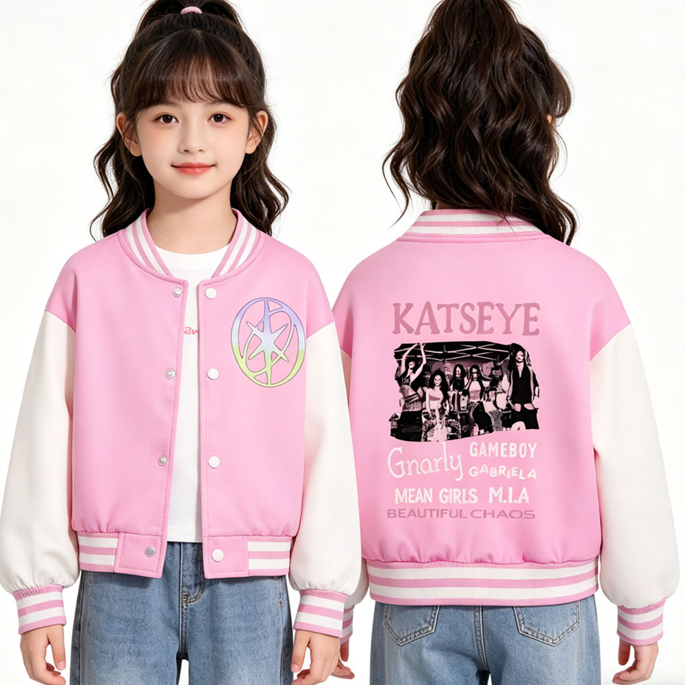 Varsity Jacket Letterman - Jaqueta Curta de Beisebol Infantil KATSEYE