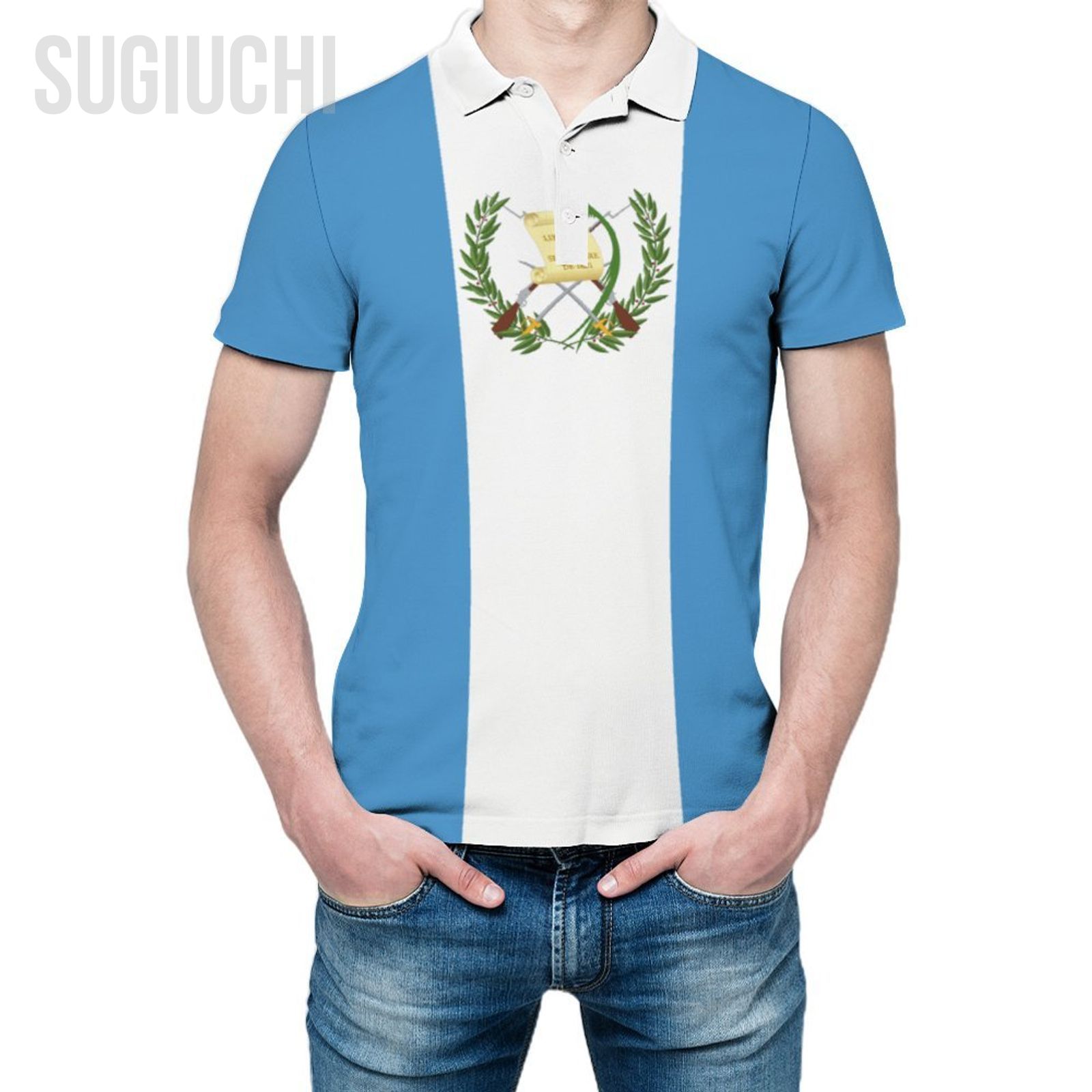 Men'S Fashion Guatemala - Camisa Polo Unissex com Estampa 3D