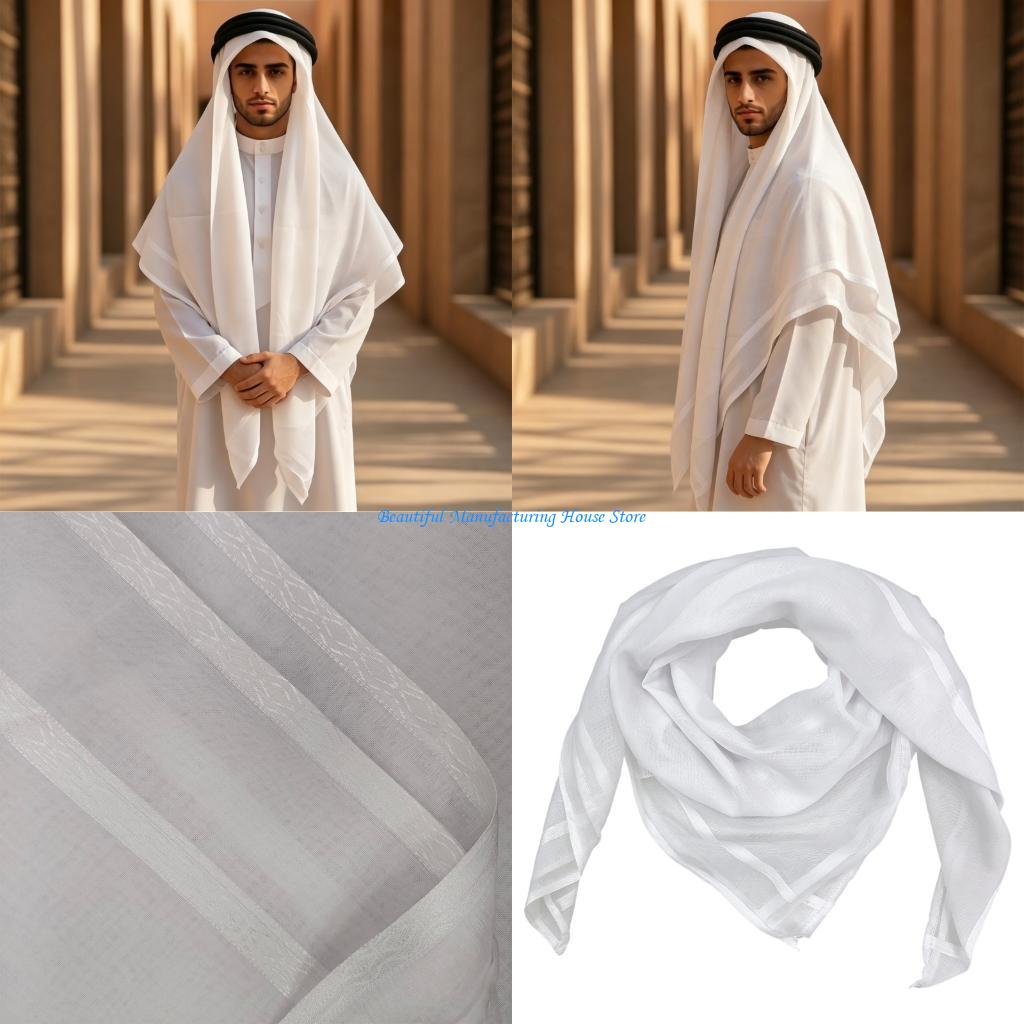 Men'S Fashion Everyday - E56A Voile Lenço Árabe Hijab Headwrap