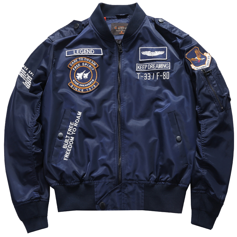 Varsity Jacket Letterman - Primavera masculina tático exército ma-1 vôo