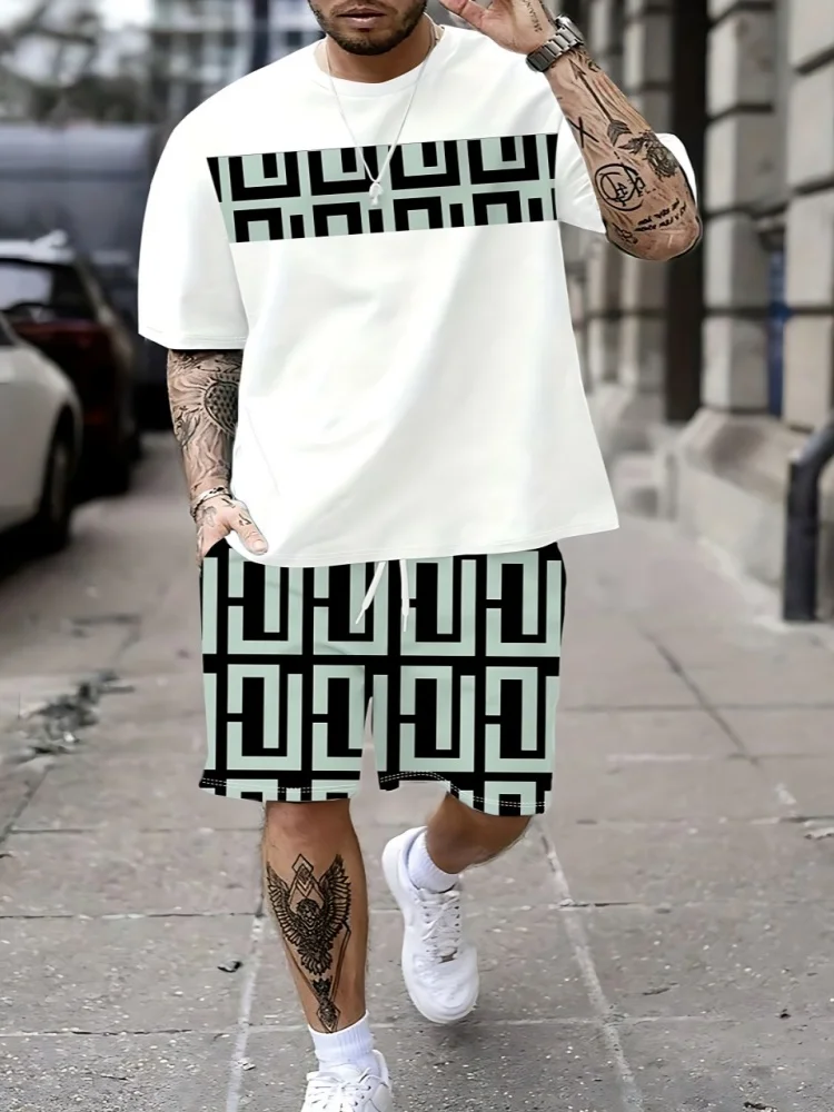 Men'S Fashion Clothing - Novo Estilo de Verão: Conjunto Masculino