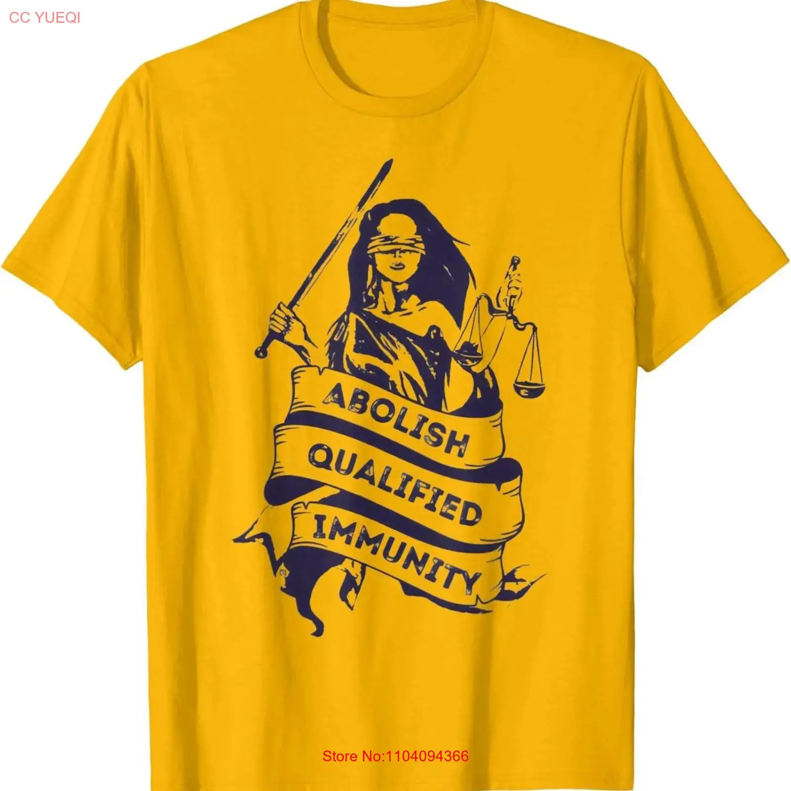 Men'S Fashion Everyday - Camiseta Abolish Qualified Immunity vintage lavada,