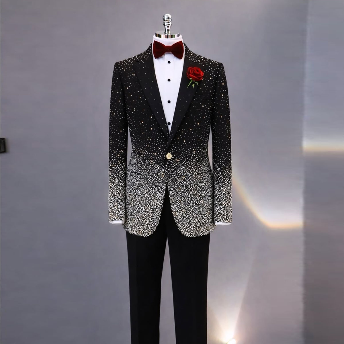 Slim Fit Blazer Men - Conjunto de Terno Masculino Elegante com