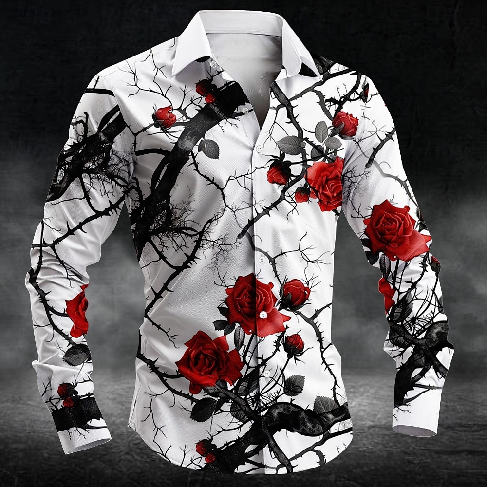 Men'S Fashion Clothing - Camisa Masculina de Manga Longa com