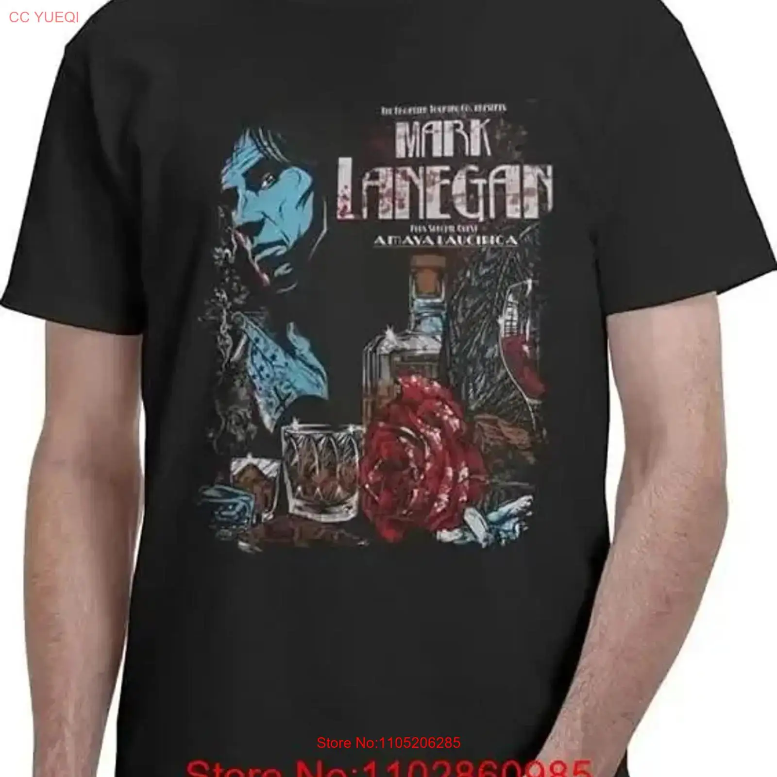 Mark lanegan t camisa de algod - Men'S Fashion Everyday avaliação e preço