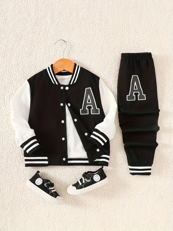 Conjunto de duas peças de jaqu - Varsity Jacket Letterman avaliação e preço