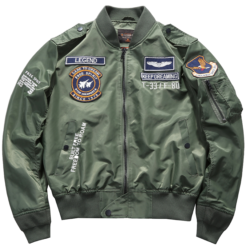 Primavera masculina tático exé - Varsity Jacket Letterman avaliação e preço