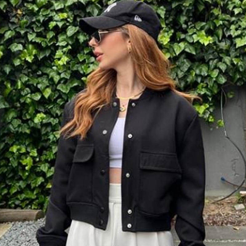 Hxao jaqueta bomber feminina c - Varsity Jacket Letterman avaliação e preço